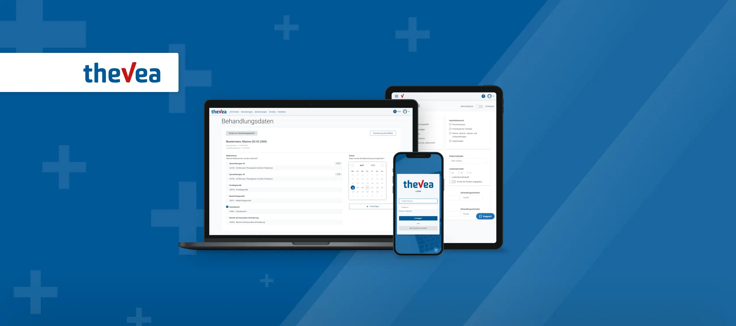 thevea auf Laptop, Tablet und Smartphone