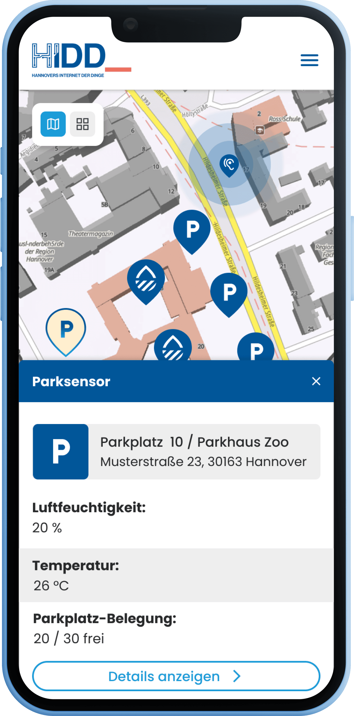 Regionsgebäude der Stadt Hannover aus der Luft