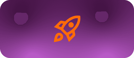 Raketen-Symbol für den Durchstarten-Sprint