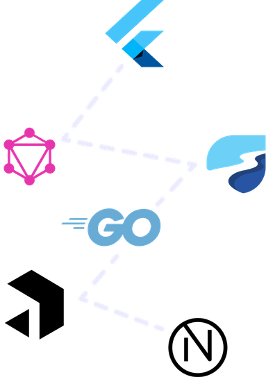 Eingesetzte Technologien: Flutter, GraphQL, Go, Payload und Next.js