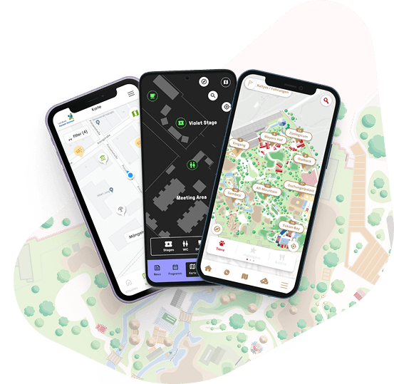 Drei Apps mit Kartenansicht, die Nutzer ans Ziel führen