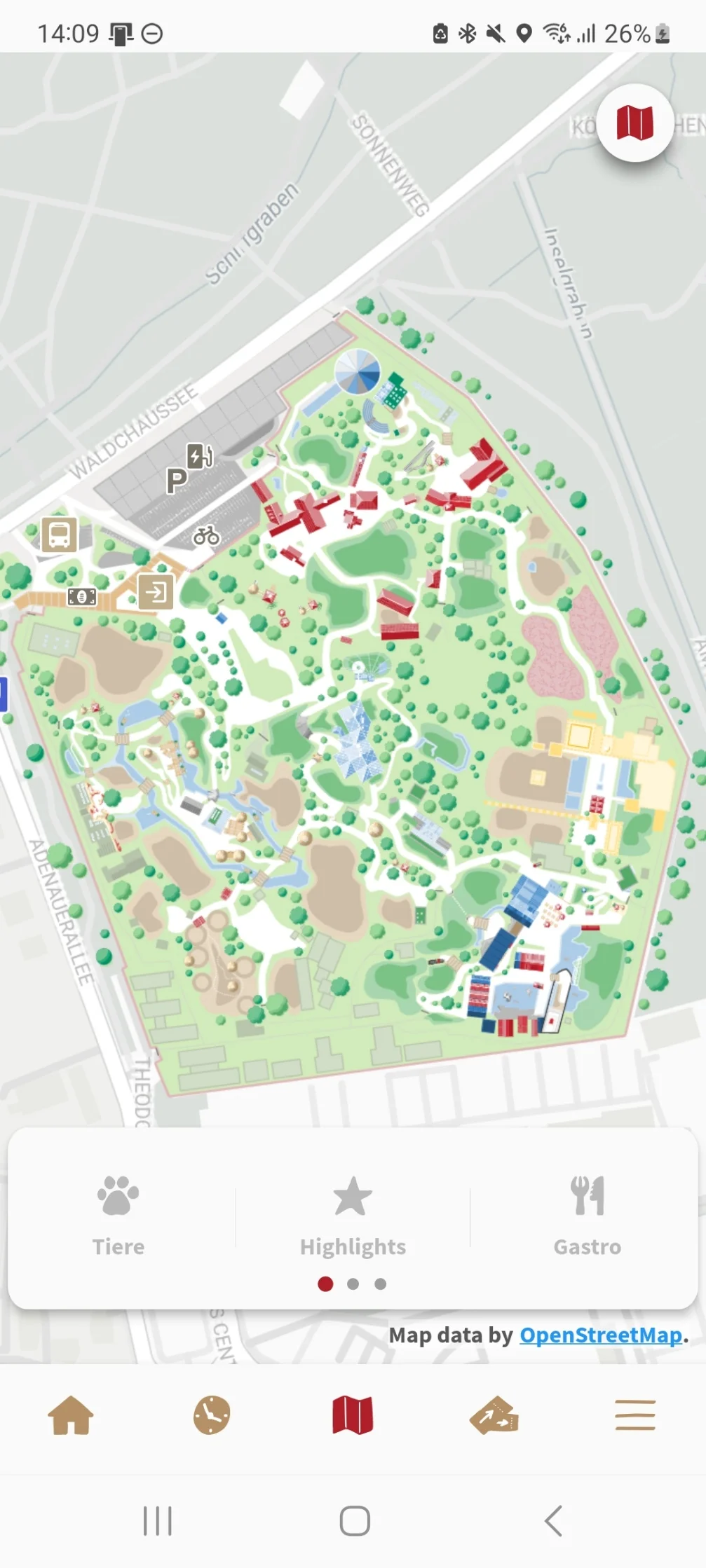 Die neue Karte der Zoo Hannover App