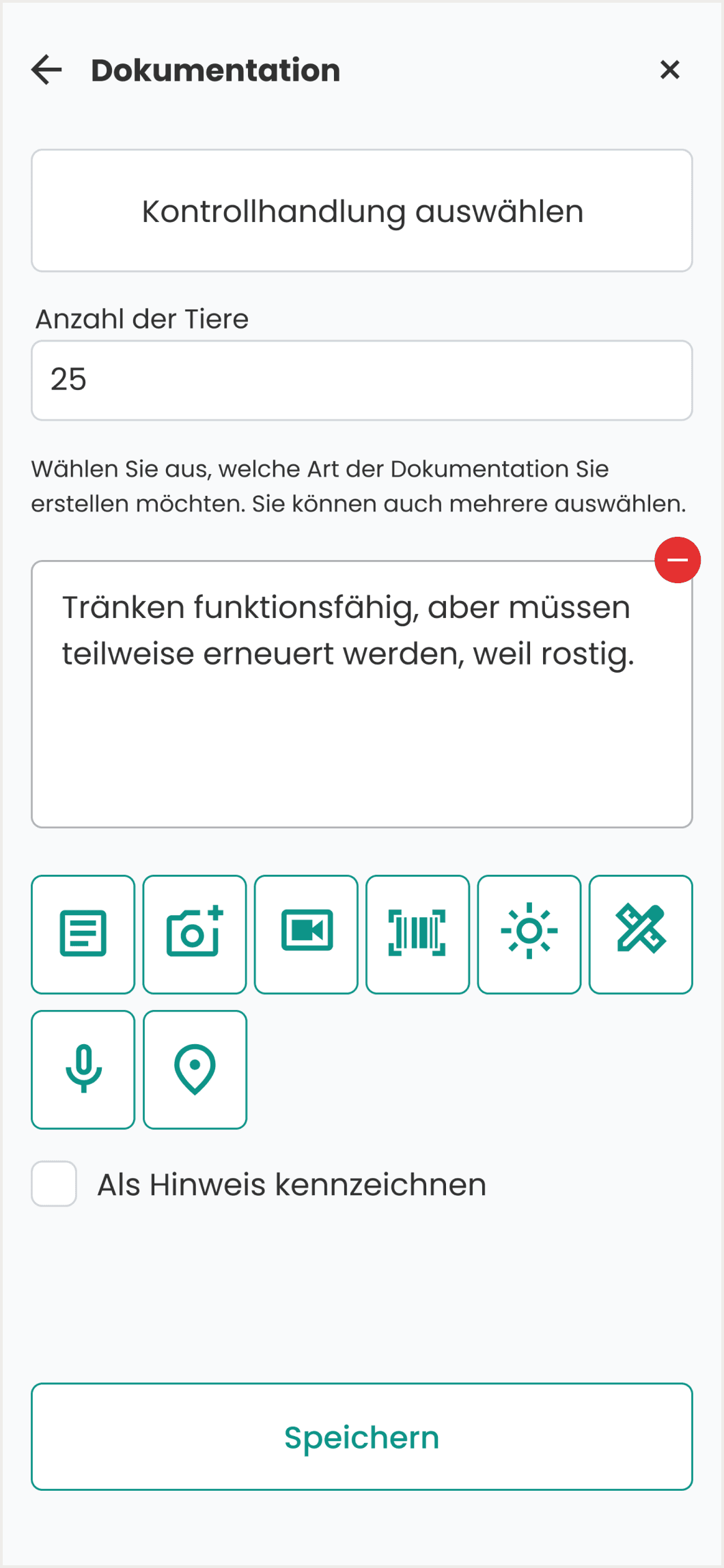 Kontrolle in der VetMobil App