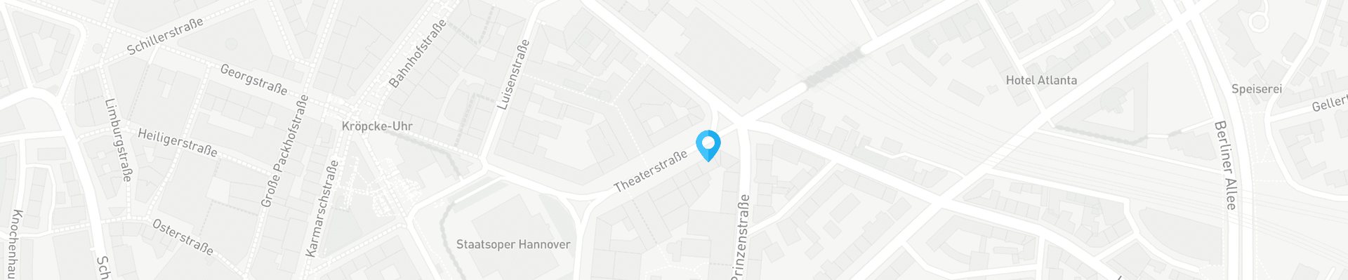 Karte mit Markierung auf Theaterstraße 8