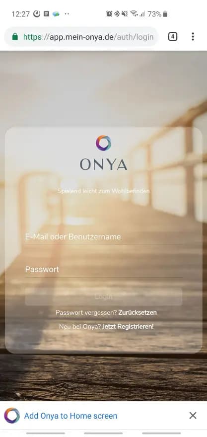 Screenshot der App